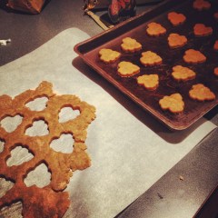 One batch of dough made around 50 dog treats.